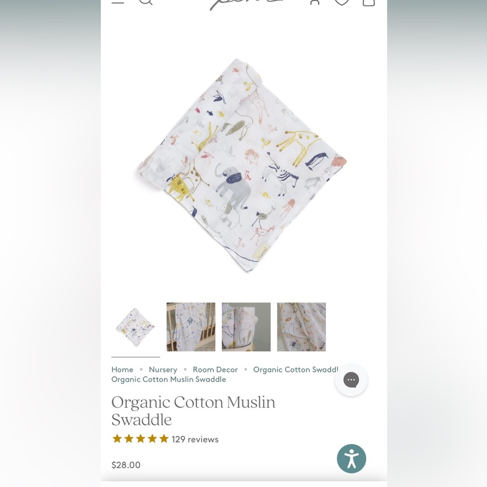 Charming Animal Print Cotton Swaddle